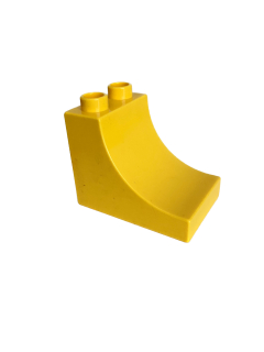 Lego Duplo kostka stříška zakulacená žlutá 3x2x2